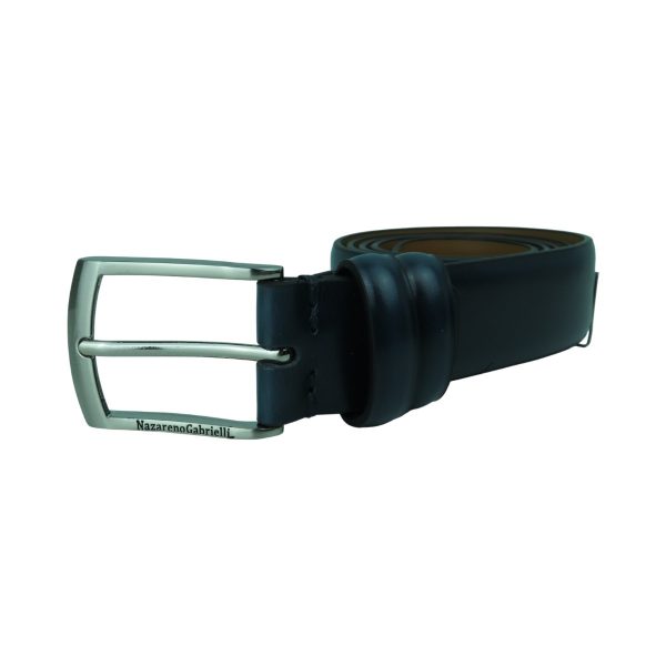 Nazareno Gabrielli IDK 908/35-blue Ανδρική Δερμάτινη Ιταλική Ζώνη Μπλέ 6