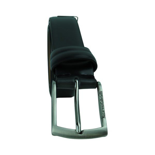 Nazareno Gabrielli IDK 908/35-black Ανδρική Δερμάτινη Ιταλική Ζώνη Μαύρη 8