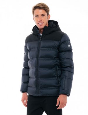 Splendid 48-201-080-blue Ανδρικό Κοντό Μπουφάν Με Αποσπώμενη Κουκούλα Μπλέ