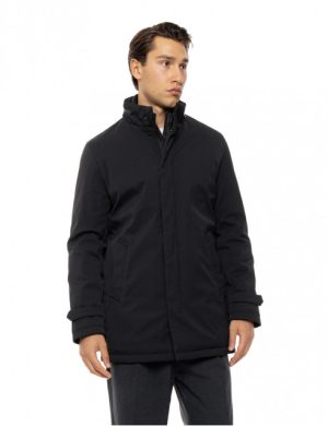 Splendid 54-201-096 Ανδρικό Μεσαίου Μήκους 3/4 Μπουφάν Με Γιακά Μαύρο