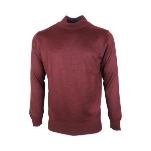 UNIQUE 150-5 Ανδρικό Λεπτό Πλεκτό Μερινός Με Ημι-ζιβάγκο-Λουπέτο Μπορντό