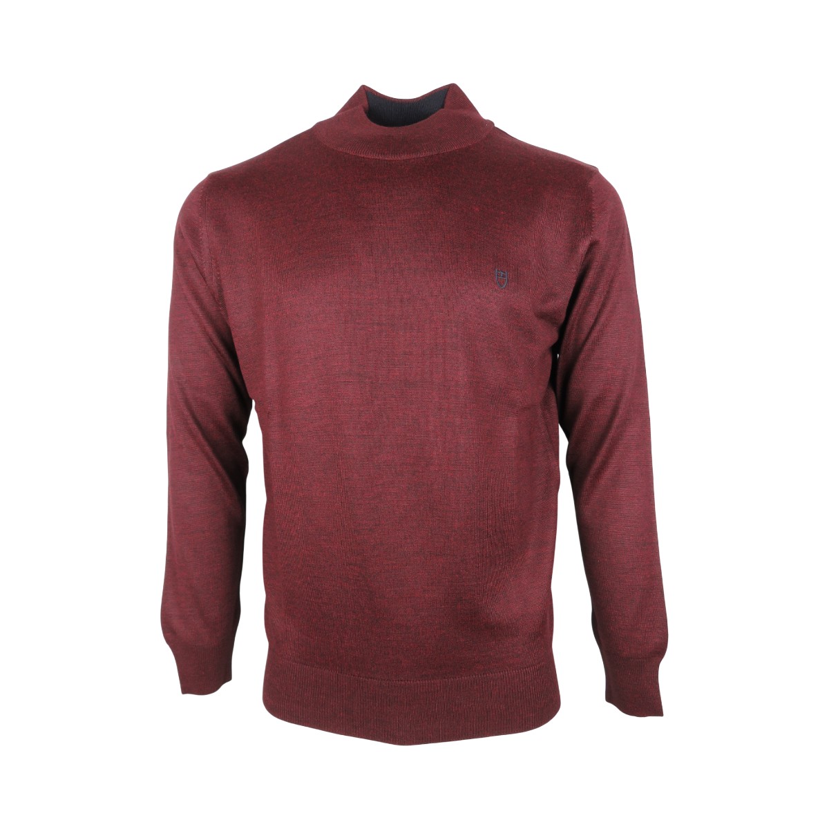 IMG_4630 UNIQUE 150-5 Ανδρικό Λεπτό Πλεκτό Μερινός Με Ημι-ζιβάγκο-Λουπέτο Μπορντό 3