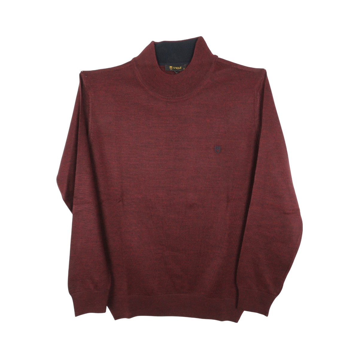 IMG_4634 UNIQUE 150-5 Ανδρικό Λεπτό Πλεκτό Μερινός Με Ημι-ζιβάγκο-Λουπέτο Μπορντό 8