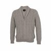 Privato BAKERS W4-22549-1 Ανδρική Πλεκτή Ζακέτα Με Σμόκιν Γιακά Γκρί Πάγου 1