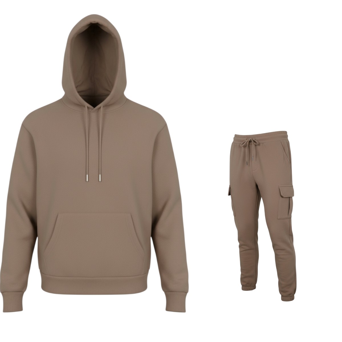 μπεζ (2) Privato F-5818-5820 beige Ανδρικό Σέτ Φούτερ Με Cargo Παντελόνι Και Λάστιχο στόν Αστράγαλο Μπέζ 3