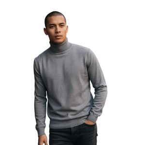 Endeson 115-4 Ανδρική Μπλούζα Βαμβακερή Ζιβάγκο Γκρί