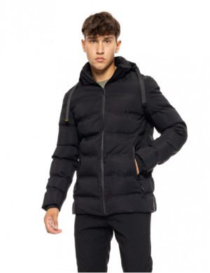Splendid fashion 50-201-067 Ανδρικό Κοντό Μπουφάν Με Αποσπώμενη Κουκούλα Μαύρο
