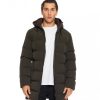 Splendid fashion 52-201-111 Ανδρικό Μακρύ Μπουφάν Με Ενσωματωμένη Κουκούλα Πράσινο Σκούρο 8