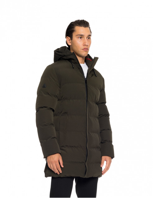 52-201-111#051#2-492x639 Splendid fashion 52-201-111 Ανδρικό Μακρύ Μπουφάν Με Ενσωματωμένη Κουκούλα Πράσινο Σκούρο 5