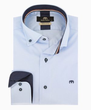 Makis Tselios TC660 B1558.2 Ανδρικό Βαμβακερό Πουκάμισο Σε Κλασσική Γραμμή Σιέλ