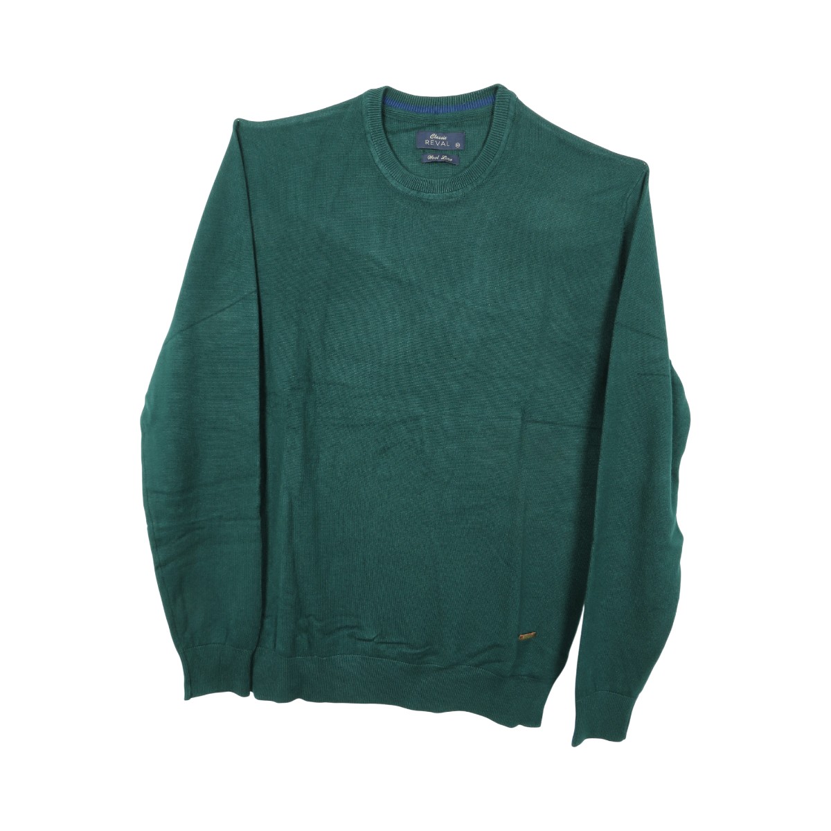 IMG_4655 REVAL W25RV02101 Ανδρική Πλεκτή Μπλούζα Λεπτή Πλέξη Με Μαλλί Πράσινο 6