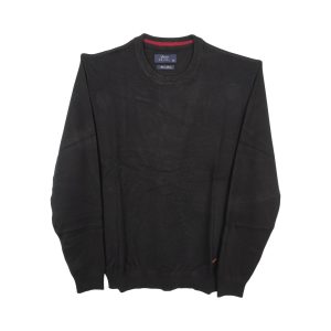 REVAL W25RV02101-1 Ανδρική Πλεκτή Μπλούζα Λεπτή Πλέξη Με Μαλλί Μαύρο