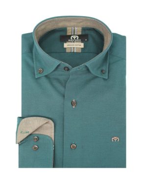 Makis Tselios TI867 B1731.4 Ανδρικό Βαμβακερό Πουκάμισο Σε Κλασσική Γραμμή Πράσινο