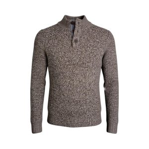 Privato Bakers ΑΜ-038-3-1 Ανδρικό Πλεκτό Χοντρή Πλέξη Χακί Μελανζέ