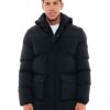 Splendid fashion 48-201-013 Ανδρικό Μπουφάν Μεσαίου Μήκους Με Αποσπώμενη Κουκούλα Μαύρο 1
