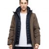 Splendid fashion 52-201-093-2 Ανδρικό Κοντό Μπουφάν Με Δυο Κουκούλες Μια Ενσωματωμένη Και Μια Αποσπώμενη Κάμελ 10