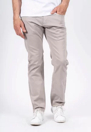 Pre End 6000130 15-0000 Dove Becker 5-pocket Ανδρικό Παντελόνι Ελαστικό Βαμβακερό Σε Ίσια Γραμμή Μπέζ Ανοιχτό