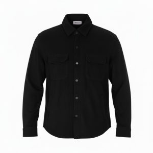 Privato Palablu 4576 Ανδρικό Overshirt Με Τρούκ Σε Κανονική Γραμμή Μαύρο