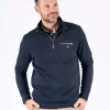 Pre End 22-100314 ZIP SWEAT 7050 Ανδρική Μπλούζα Ζιπ Με Βαμβάκι Σε Κανονική Γραμμή Μπλέ Σκούρο 1