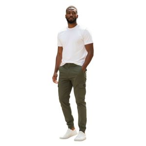 Van Hipster 72352-9 Ανδρικό Παντελόνι Cargo Με Λάστιχο Στον Αστράγαλο Λαδί