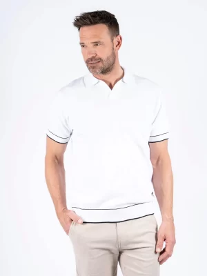 Pre End 6000092 11-0601 BRIGHT WHITE  Ανδρικό Βαμβακερό Μερσεριζέ Πλεκτό Normal Fit Λευκό