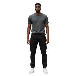 Van Hipster 72352-10 41185 Ανδρικό Παντελόνι Cargo Με Λάστιχο Στον Αστράγαλο Μαύρο