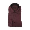 BRADLEY B225-0076 Ανδρικό Βαμβακερό Πουκάμισο Σε Κανονική Γραμμή Μπορντό 9