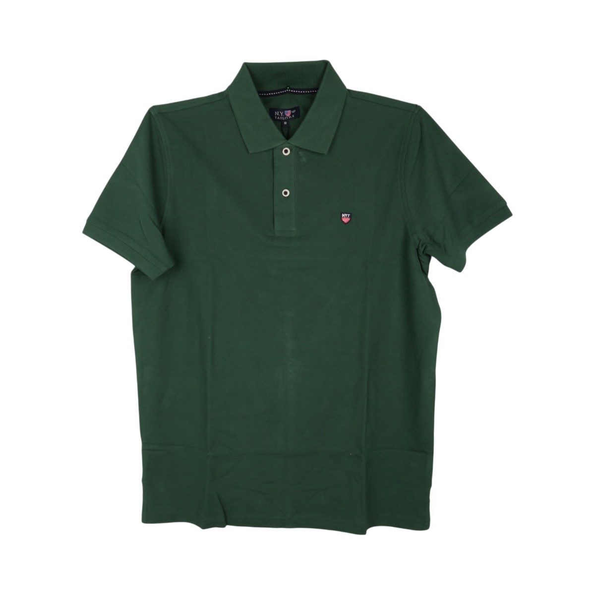 IMG_5049 New York Tailors 012.30.POLO BASIC -2 Green Forest Ανδρικό Πικέ Πόλο Μπλουζάκι Βαμβακερό Πράσινο 4