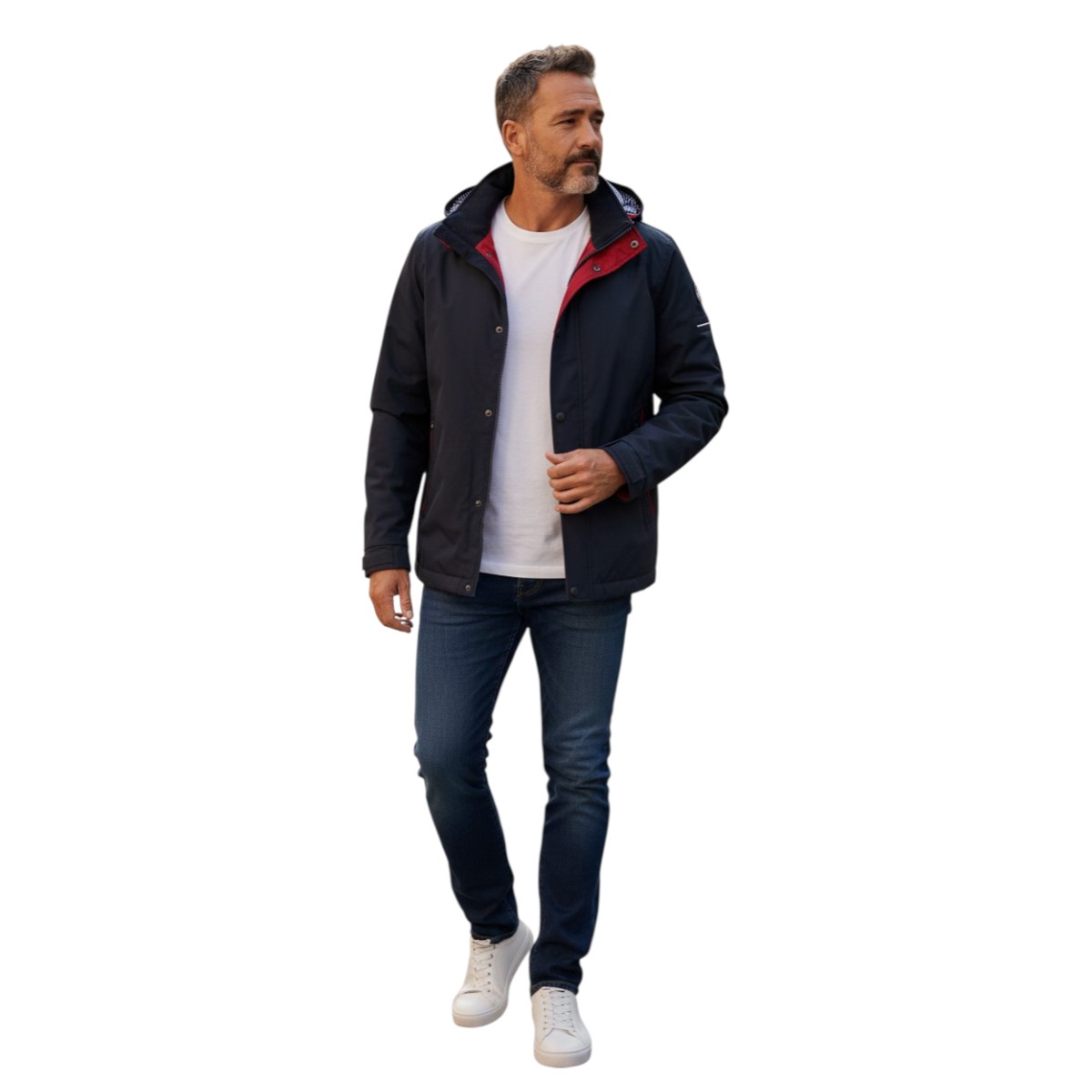 MPOYFAN North Star 502J12-BLUE Ανδρικό Μπουφάν Με Αποσπώμενη Κουκούλα Εποχή Άνοιξη Καλοκαίρι Μπλέ 6