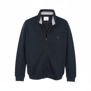 Side Effect ZK-1672-1 Ανδρική Ζακέτα Με Βαμβάκι Σε Κανονική Γραμμή Μπλέ