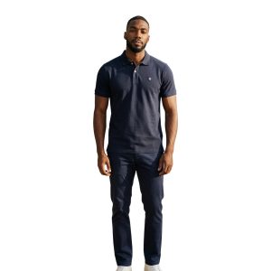 New York Tailors 012.30.POLO BASIC -4 NAVY Ανδρικό Πικέ Πόλο Μπλουζάκι Βαμβακερό Μπλε