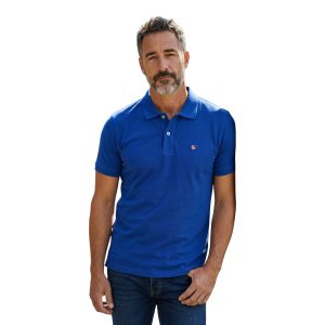 New York Tailors 012.30.POLO BASIC -5 ROYAL Ανδρικό Πικέ Πόλο Μπλουζάκι Βαμβακερό Μπλε Ρουά