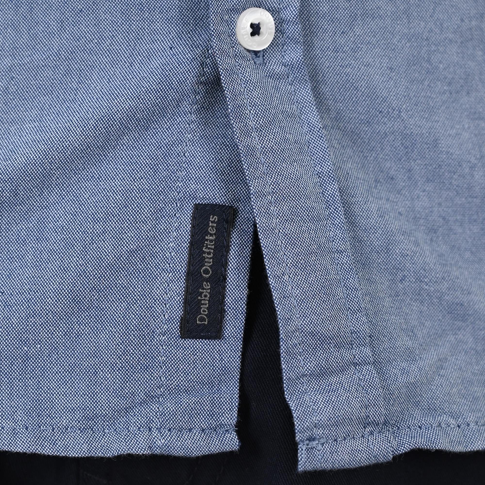 261GS-5183_119_OXFORD BLUE_5 Double 261GS-5183 Ανδρικό Βαμβακερό Πουκάμισο Σε άνετη Γραμμή Oxford Μπλέ Ίντιγκο 7