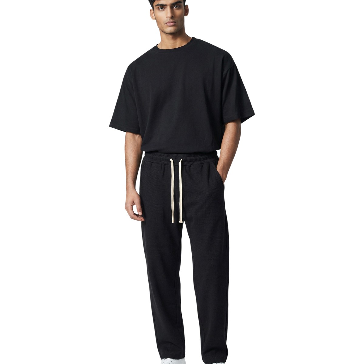 3 (12) Privato 8971-8970 Ανδρικό Σέτ Overshirt -Παντελόνι Με Λάστιχο Στην Μέση Μαύρο 4