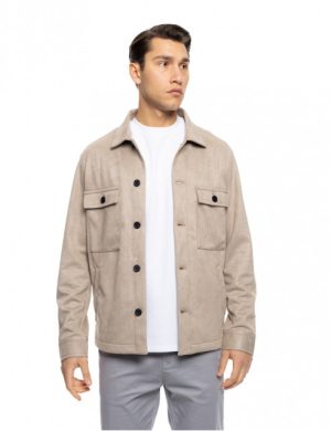 SMART 53-201-009 Ανδρικό Κοντό Πανωφόρι Με Κουμπιά Μπέζ