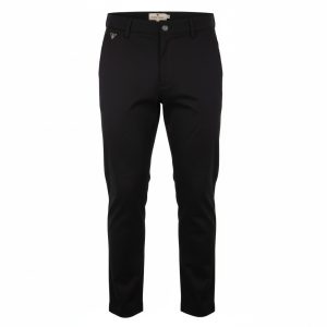 FRANK TAILOR JP156 Ανδρικό Νεανικό Παντελόνι Με Ρεβέρ tailor fit Βαμβακερό Ελαστικό Μαύρο