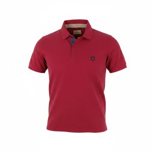 Everbest 262-032-3 BIG Ανδρική Μπλούζα Βαμβακερή Πικέ Με Γιακά Σε Φαρδιά Γραμμή Κοραλλί