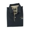 Everbest 262-838-0-3 blue Ανδρική Βαμβακερή Μπλούζα Με Γιακά Πικέ Σε Φαρδιά Γραμμή Μπλέ 10