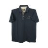 Everbest 262-838-0-3 blue Ανδρική Βαμβακερή Μπλούζα Με Γιακά Πικέ Σε Φαρδιά Γραμμή Μπλέ 9
